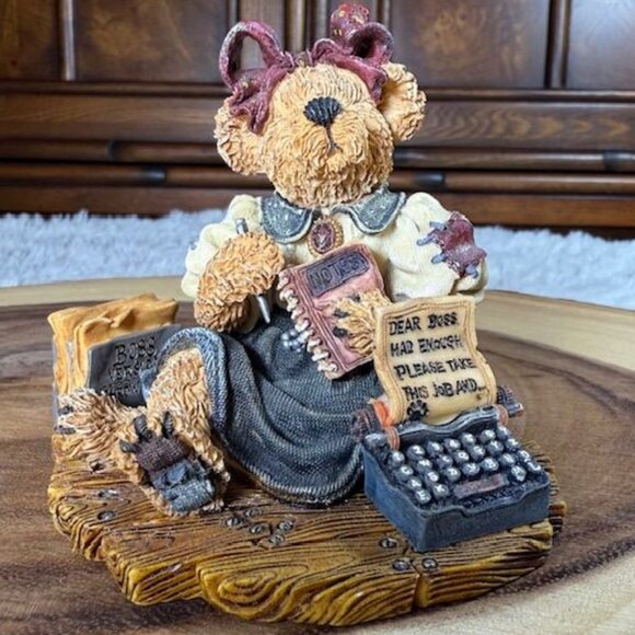 Vintage Boyds Bears Ms. Friday...Take This Job Bearstone Collection Figurine - Picture 7 of 11